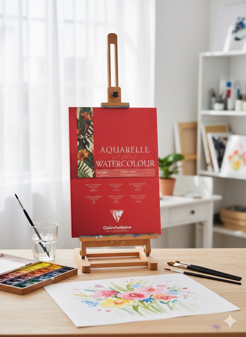 Clairefontaine Etival A3 300gr Üstten Yapışkanlı Defter 15 Yaprak