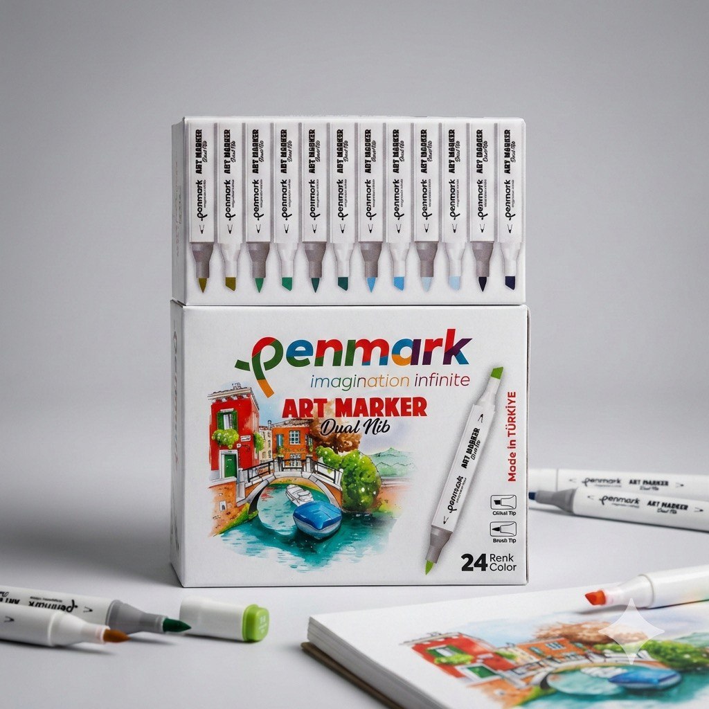 Penmark Çift Uçlu Art Marker Seti 24 Renk